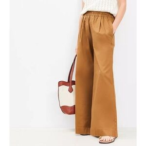 LOFT Camel Wide Leg Pants